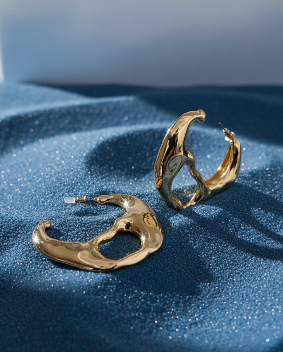 Abstract Gold Hoops