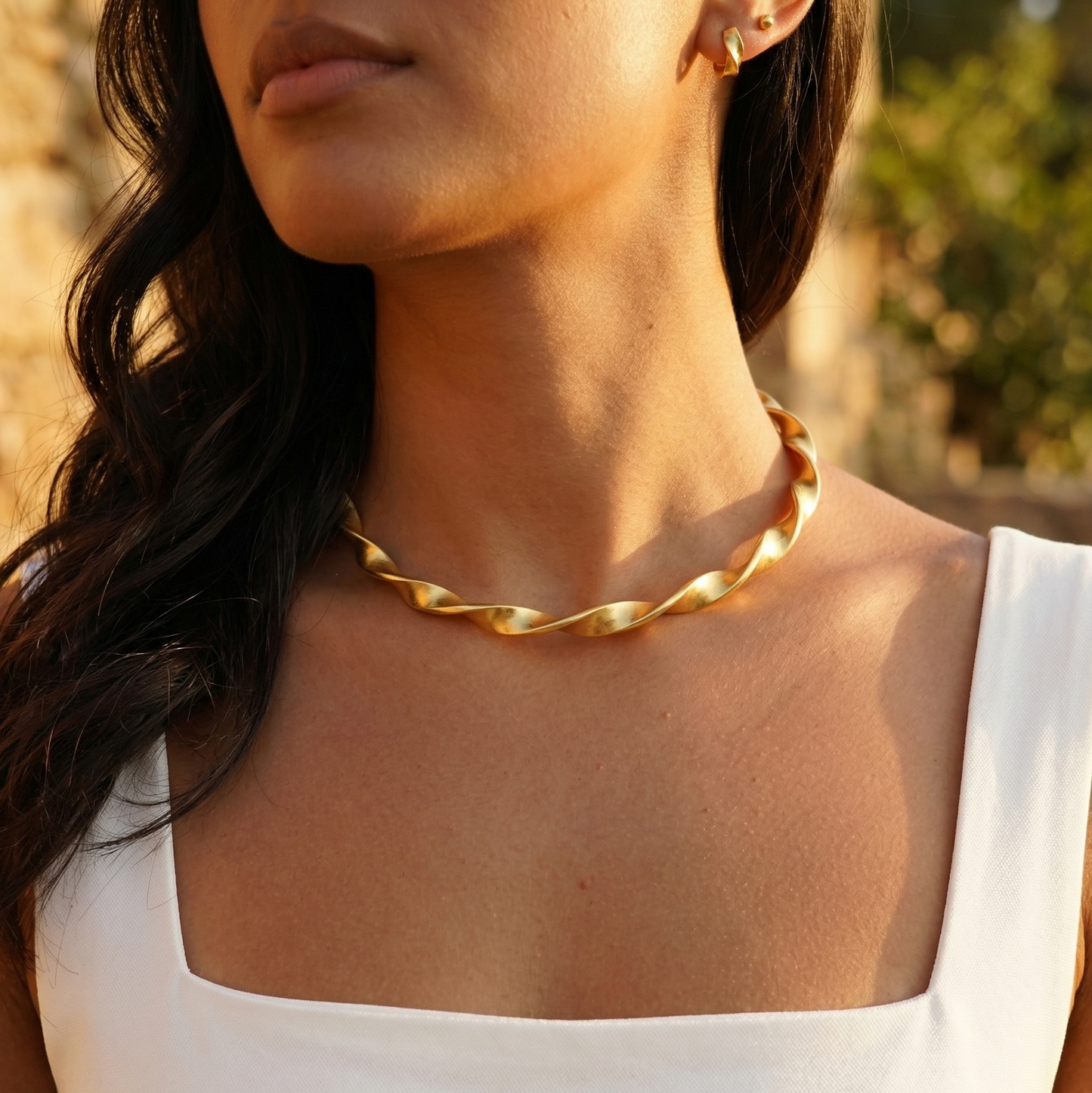 Twisted Torque Necklace