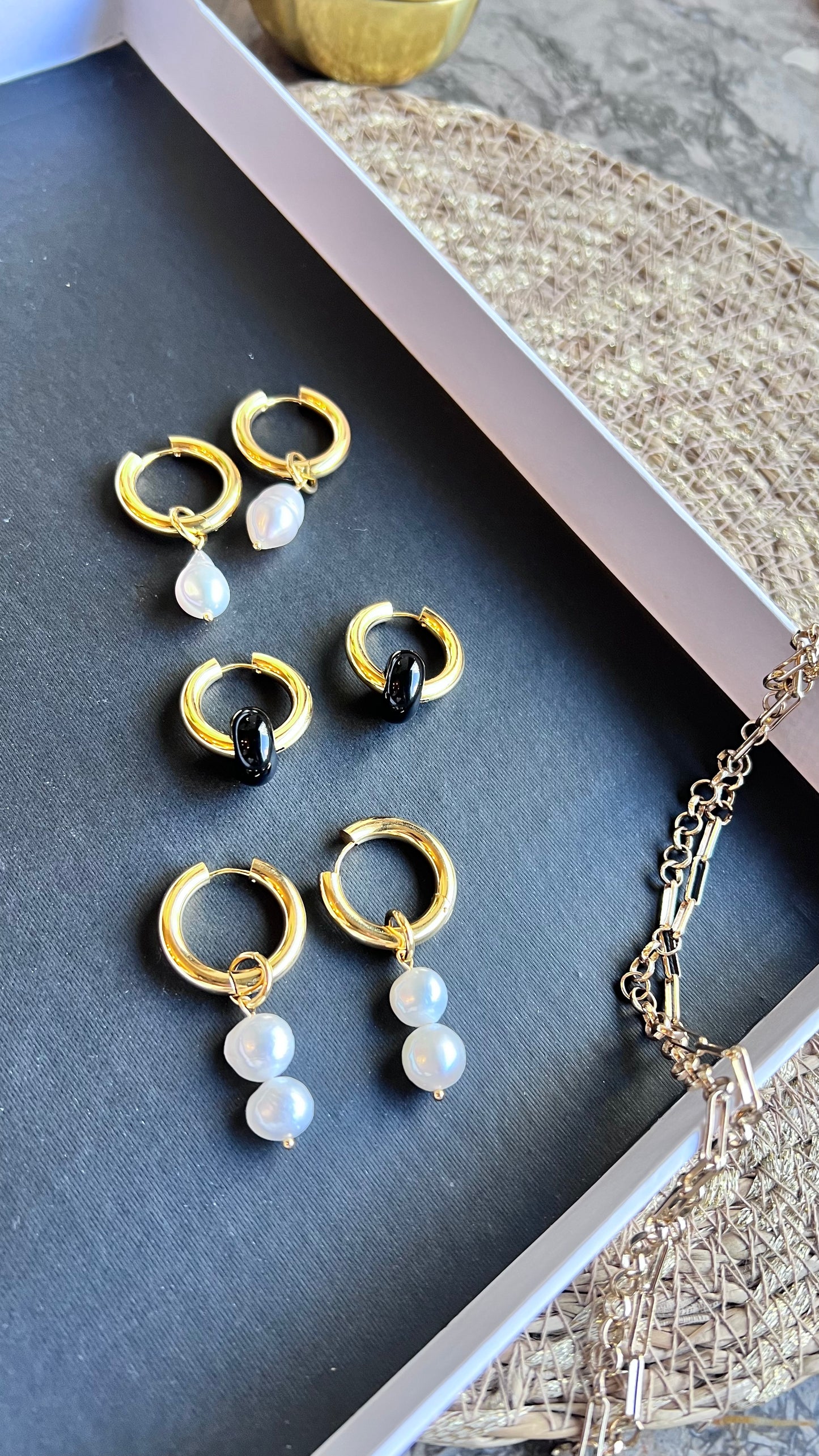 Charm Gold Hoops (set of 3)
