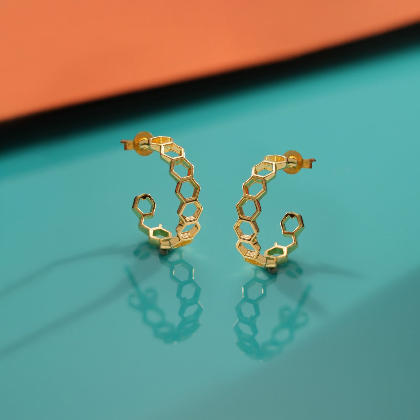 Honeycomb Open Hoops