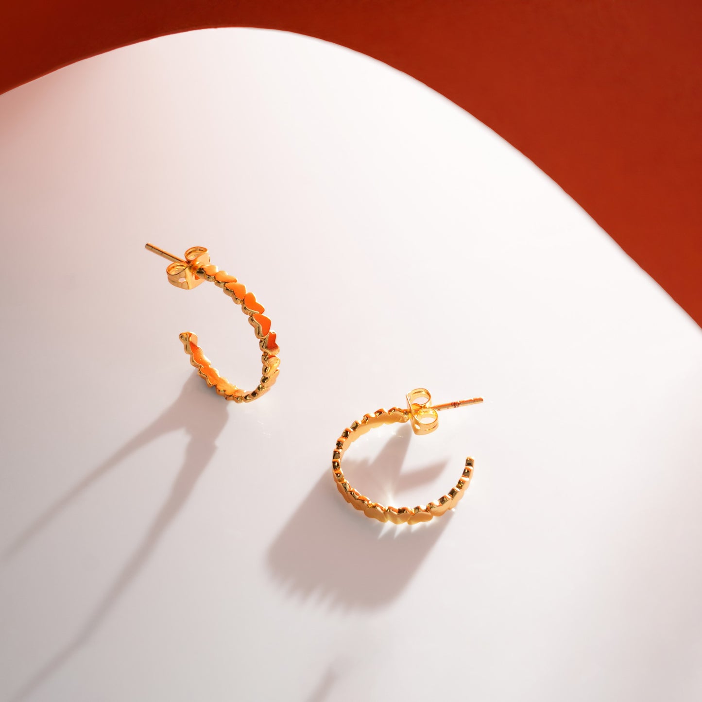 Sideways Heart Hoops