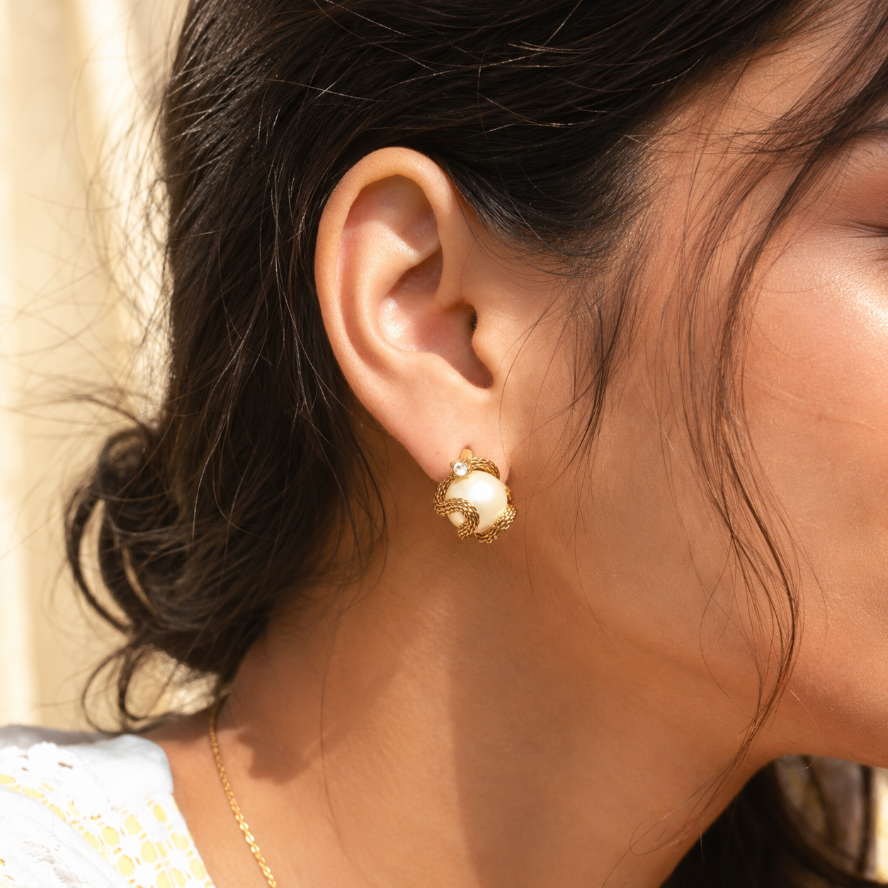 Serpent Pearl Earrings