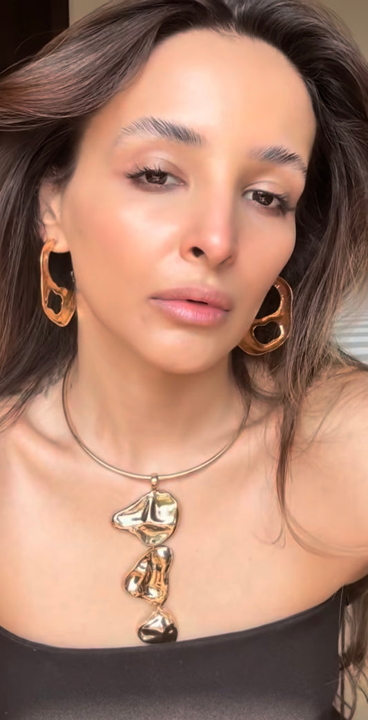 Abstract Gold Hoops