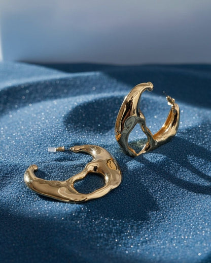Abstract Gold Hoops
