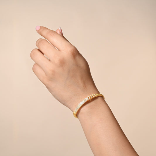 Gold and Diamond Cuff