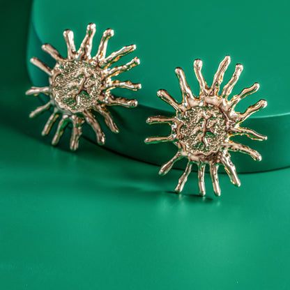 Gold Sun Rays Earrings