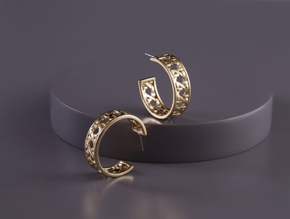 Rattan Textured Hoops