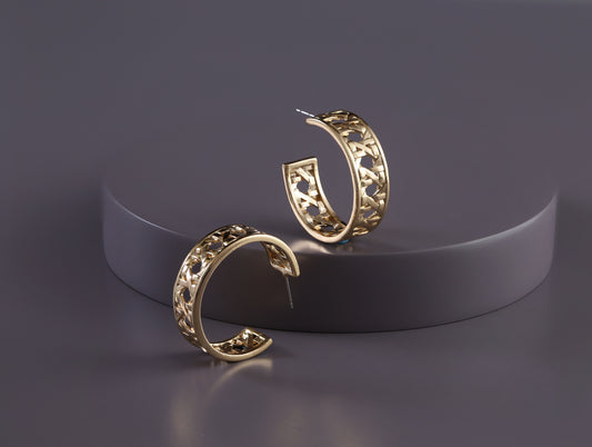 Rattan Textured Hoops