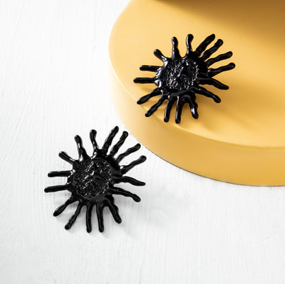 Noir Sun Rays Earrings
