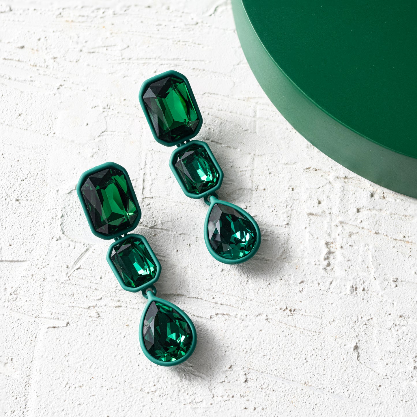 Green Teardrop Earrings