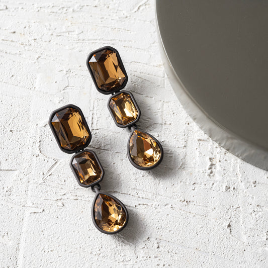 Amber Teardrop Earrings