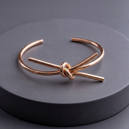 open-ended adjustable cuff bracelet in gold plating 