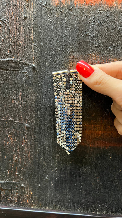 Silver chainmail Danglers