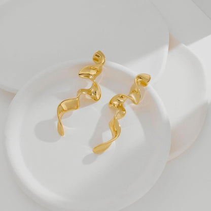 Twisted Abstract Statement Earrings