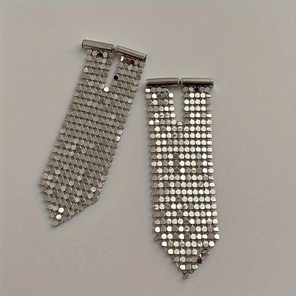 Silver chainmail Danglers