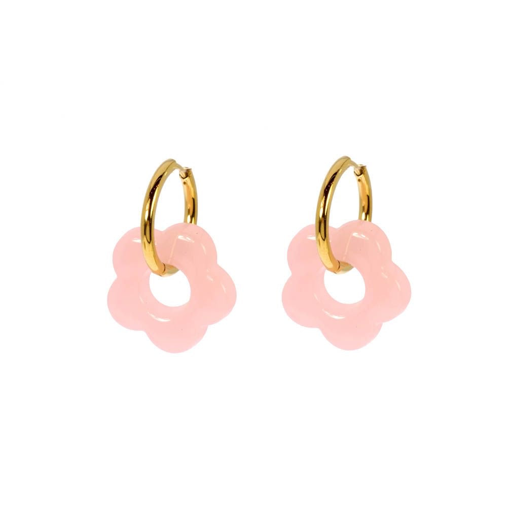 Daisy Charm Hoops