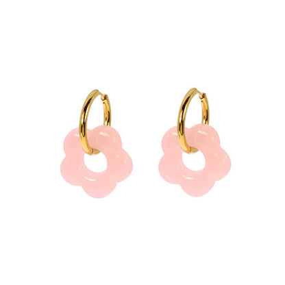 Daisy Charm Hoops