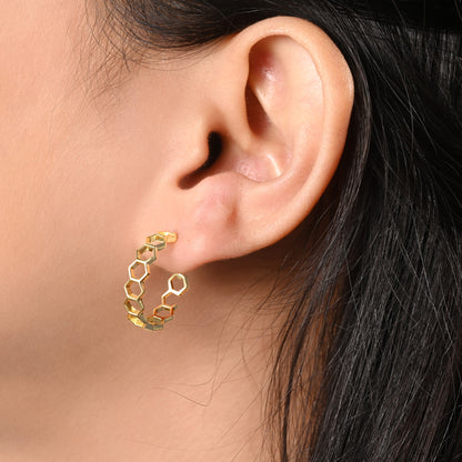 Honeycomb Open Hoops