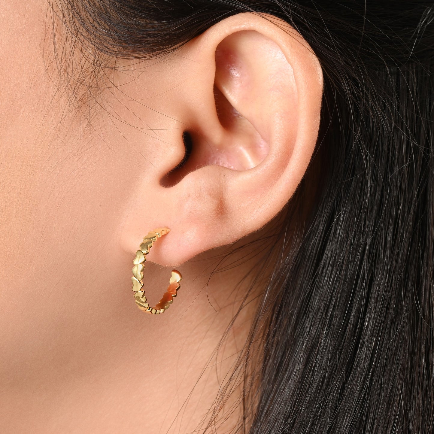 Sideways Heart Hoops
