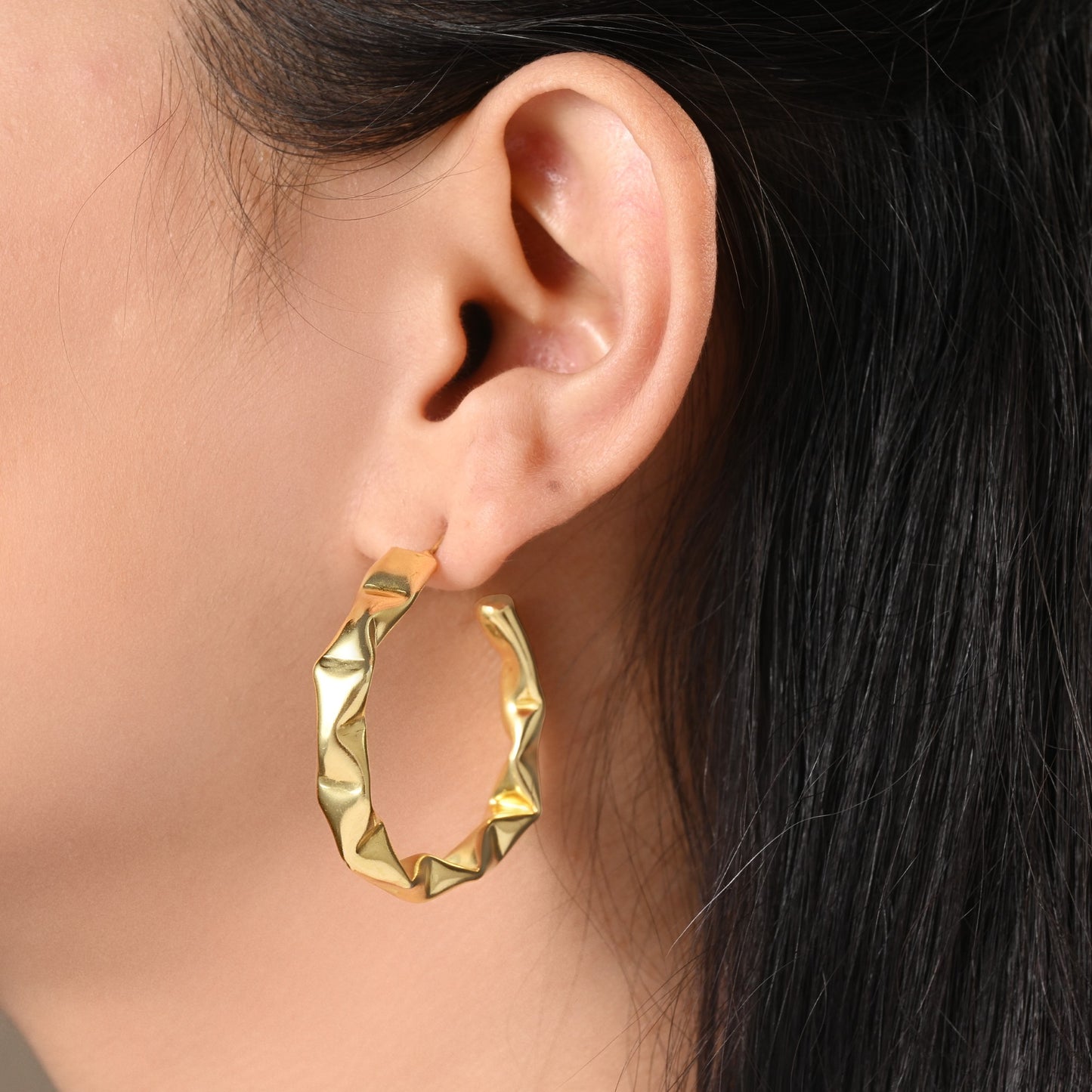Crinkled Hoops