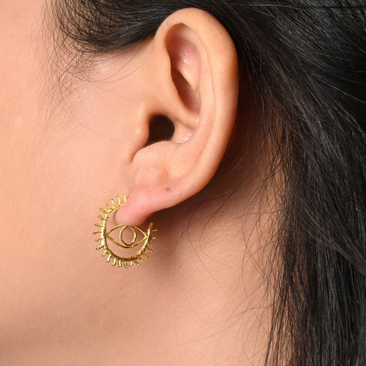 Evil Eye Hoops