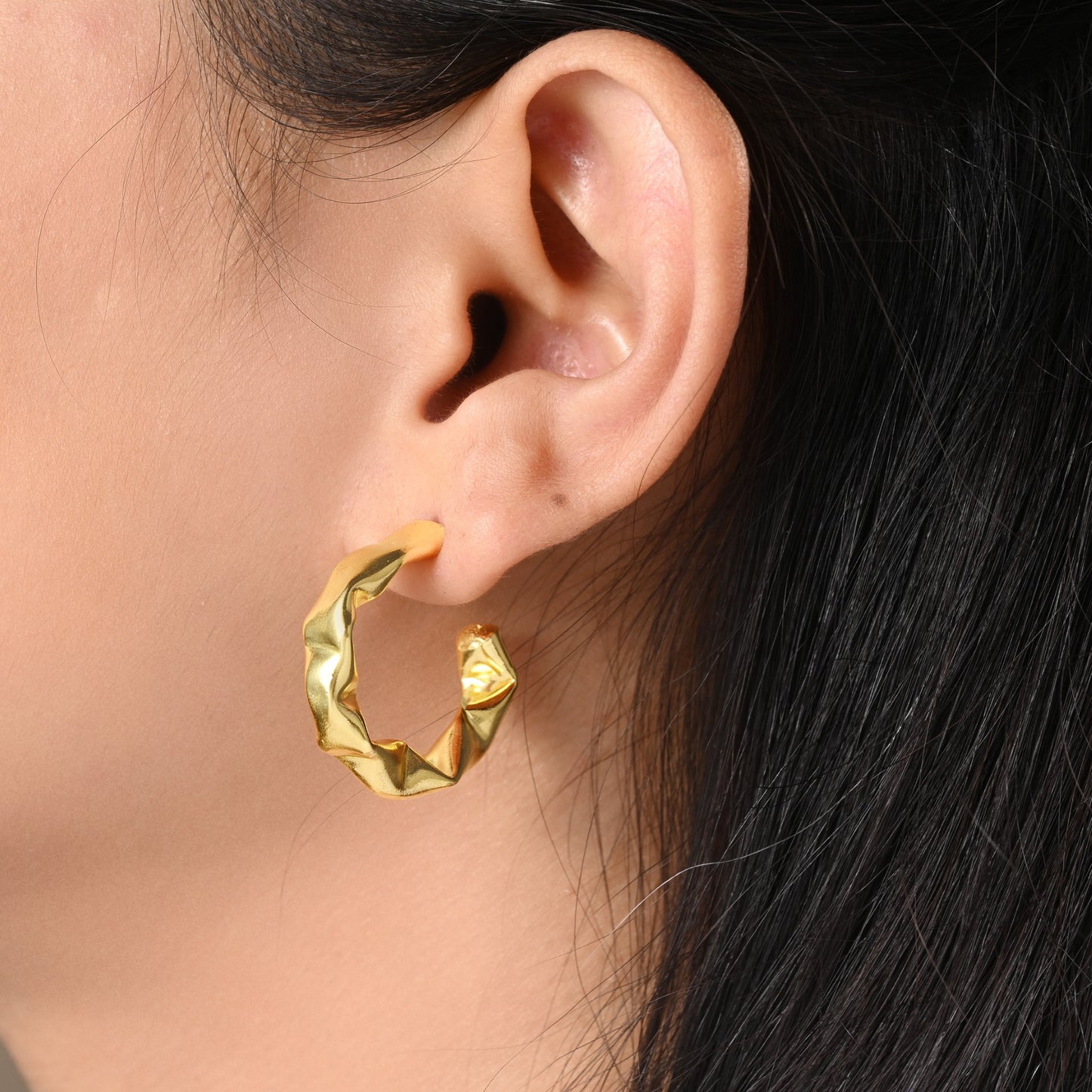 Crinkled Hoops