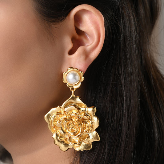 Vintage Rose Earrings