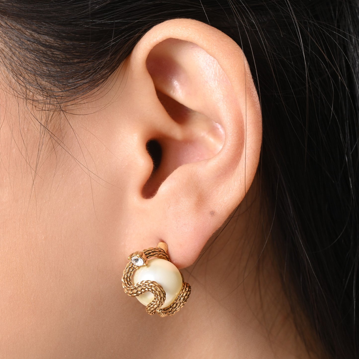 Serpent Pearl Earrings