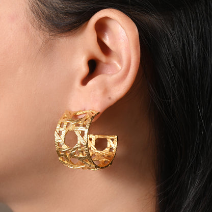 Basket Weave Matte Hoops