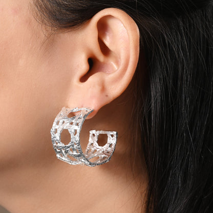 Basket Weave Matte Hoops