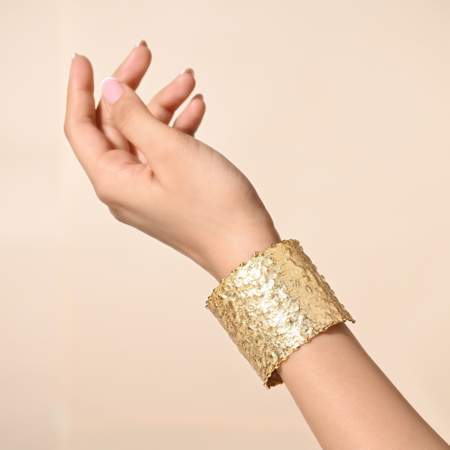 Hammered Wide Cuff