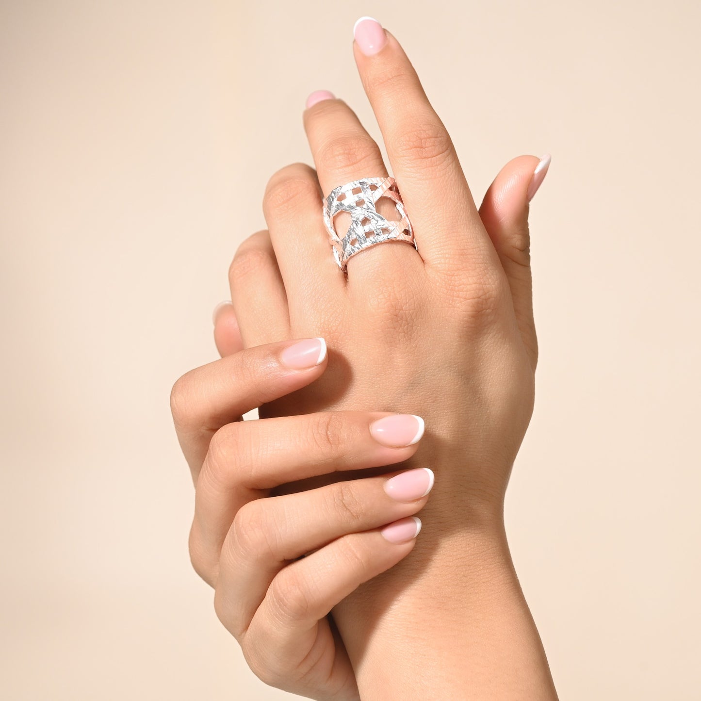 Basket Weave Matte Ring