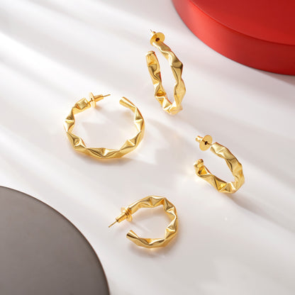 Crinkled Hoops