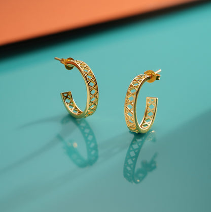 Criss Cross Open Hoops