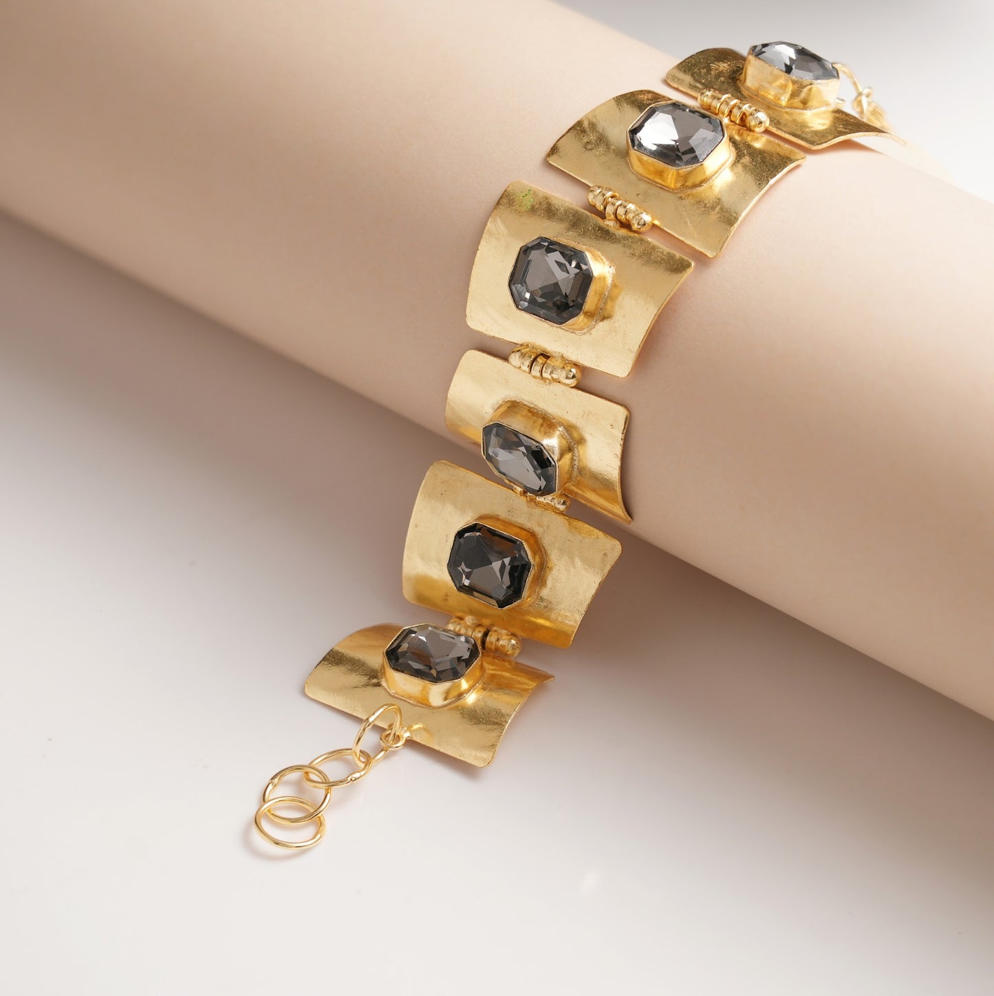 Crystal Panel Statement Bracelet