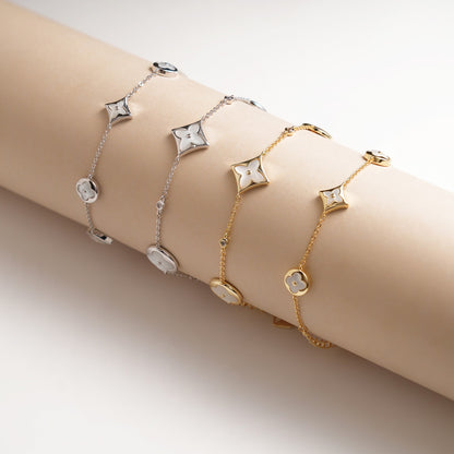 Mother of Pearl Clover Bracelet