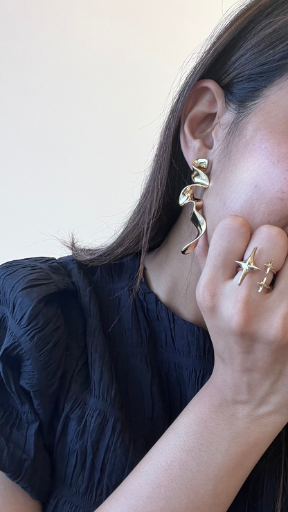 Twisted Abstract Statement Earrings
