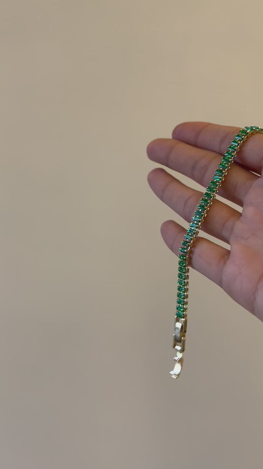 Stackable Emerald Tennis Bracelet